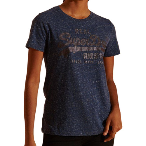 Vêtements Femme T-shirts manches courtes Superdry W1010233B Bleu