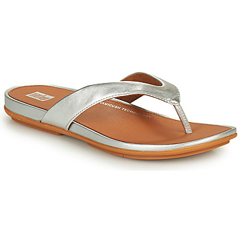 Chaussures Femme Tongs FitFlop GRACIE LEATHER FLIP-FLOPS Silver