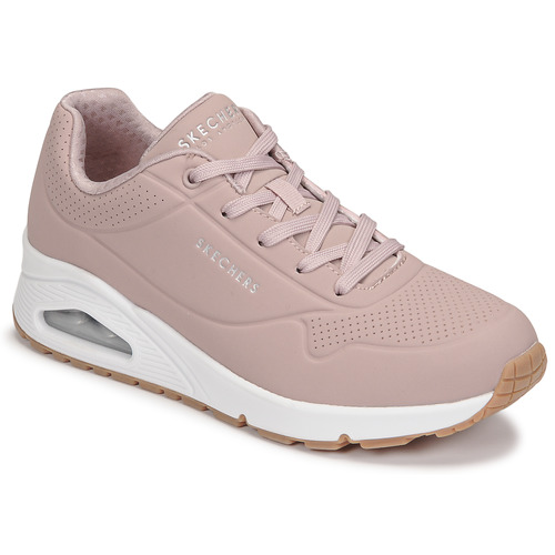 Chaussures Femme Baskets basses rugged Skechers UNO Rose