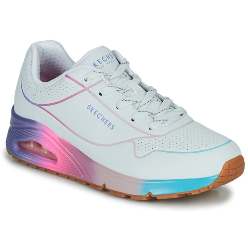 Chaussures Femme Baskets basses Skechers Fitness UNO Blanc / Multicolore