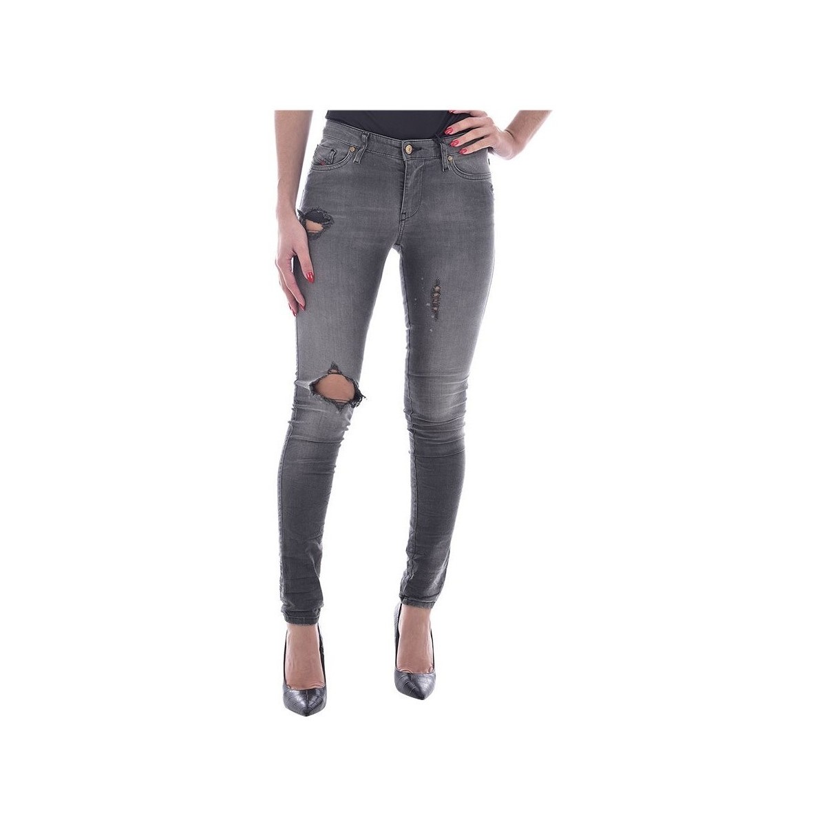 Vêtements Femme Jeans skinny Diesel - Jean - gris Autres