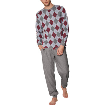 Vêtements Homme Pyjamas / Chemises de nuit Admas For Men Pyjama tenue d'intérieur pantalon et haut Rombos Admas Gris