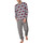 Vêtements Homme Longueur de pied Pyjama tenue d'intérieur pantalon et haut Rombos Gris