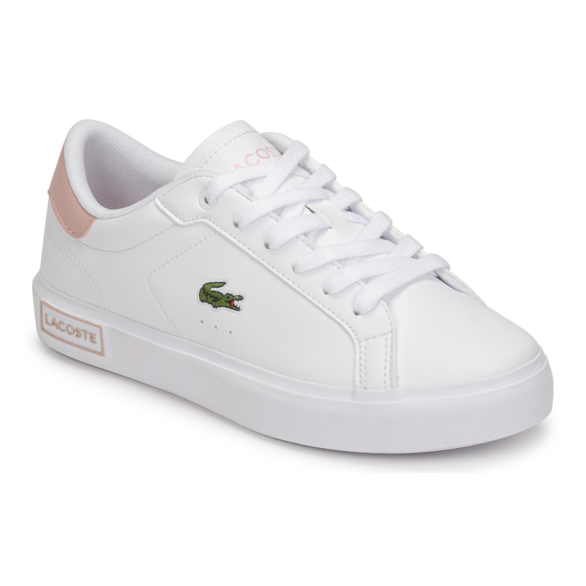 Chaussures Fille Baskets basses Lacoste NH2945NE POWERCOURT Blanc / Rose