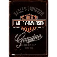Maison & Déco Autres types de lingerie Impact Et Stratégie Carte postale métallique Harley Davidson Noir