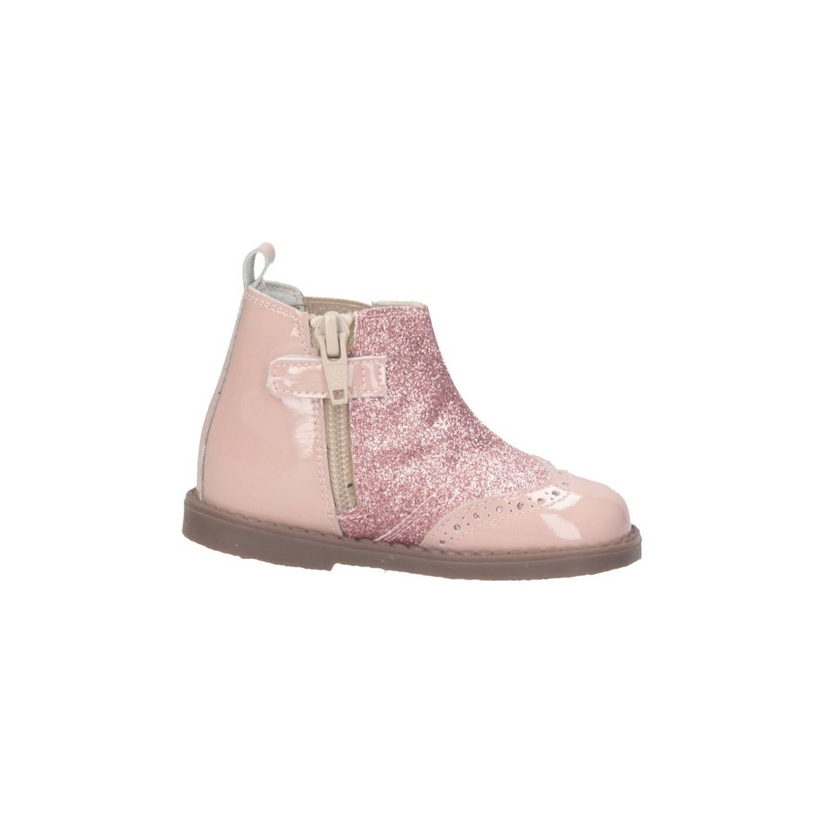 Chaussures Fille Bottines Andanines 172319-33 Beatles Enfant ROSE Rose