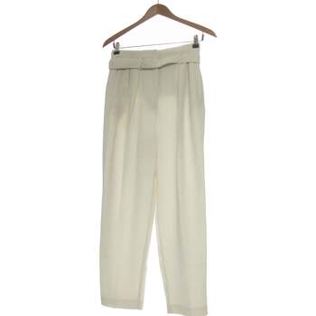 Vêtements Femme Pantalons Mango Pantalon Droit Femme  34 - T0 - Xs Blanc