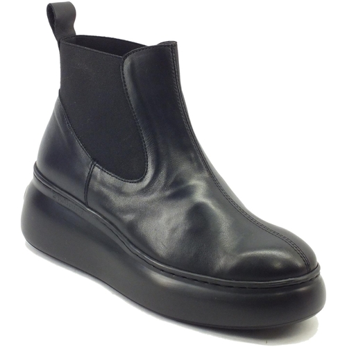 Chaussures Femme Low boots Wonders H-5923 Santo Bora Noir