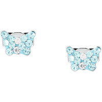 Montres & Bijoux Boucles d'oreilles Cleor Boucles d'oreilles  en Argent 925/1000 et Cristal Bleu Blanc