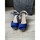 Chaussures Femme Statuettes et figurines Sandales compensées strass Bleu