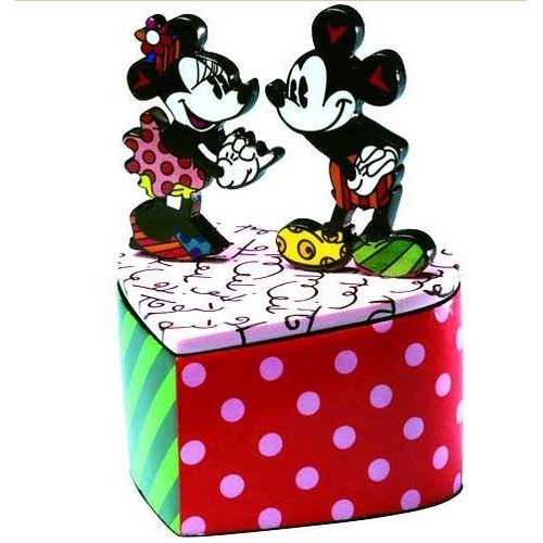 Walk & Fly Nat et Nin Enesco Boite de collection Mickey et Minnie by Romano Britto Multicolore