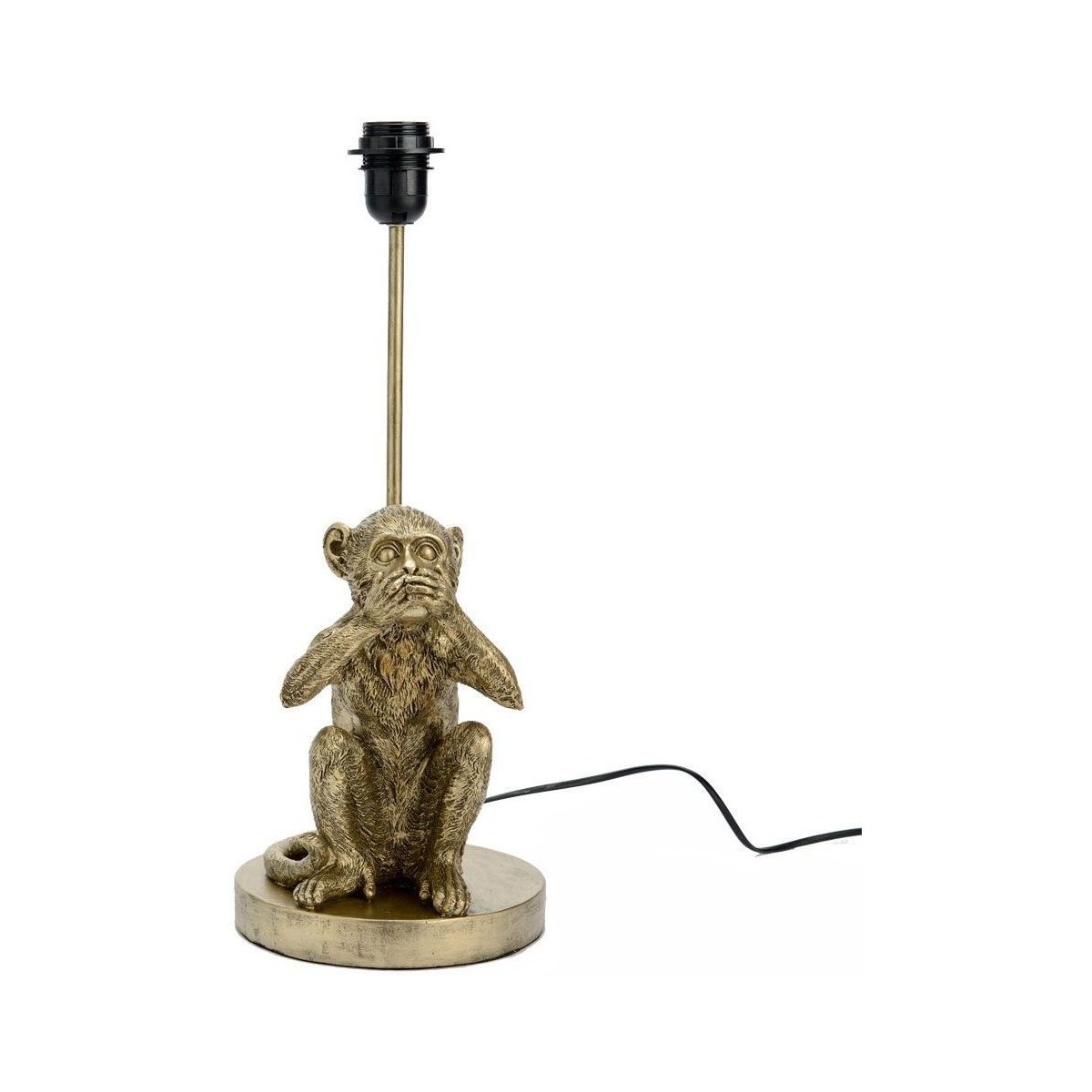 Maison & Déco Lampes à poser Amadeus Base de Lampe de table Singe 37 cm - Ne parle pas Doré
