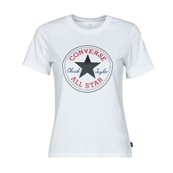 Vêtements Femme T-shirts manches courtes Converse Chuck Patch Classic Tee White