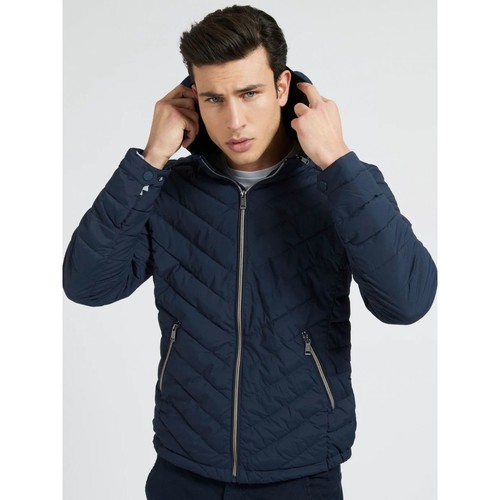 Vêtements Homme Vestes Guess M1RL15 WDN20 FITTED HDD JKT-G77G SUITING BLUE Bleu