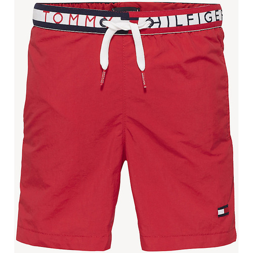 Vêtements Garçon Maillots / Shorts de ribbed-detail Tommy Hilfiger UB0UB00179 MEDIUM WAISTBAND-611 TANGO RED Rouge