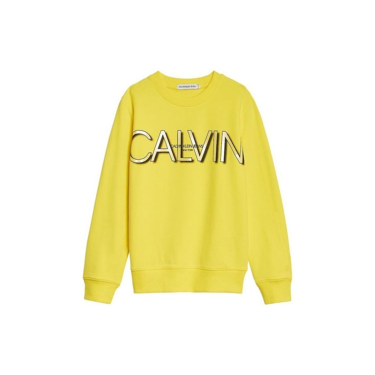 Vêtements Fille Sweats Calvin Klein Jeans IG0IG01006 LOGO SWEATSHIRT-ZHM BRIGHT SUNSHINE Jaune