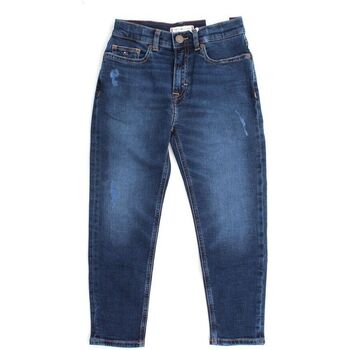Vêtements Fille Jeans Tommy capuche Hilfiger KG0KG04637 - 2004 HIGH RISE-911 DEEP BLUE DESTRUCTED Bleu