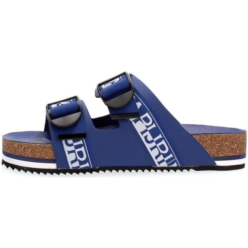 Napapijri Footwear NA4ETH LEATHER SANDAL-176 BLUE MARINE Bleu - Chaussures  Sandale Homme 69,00 €