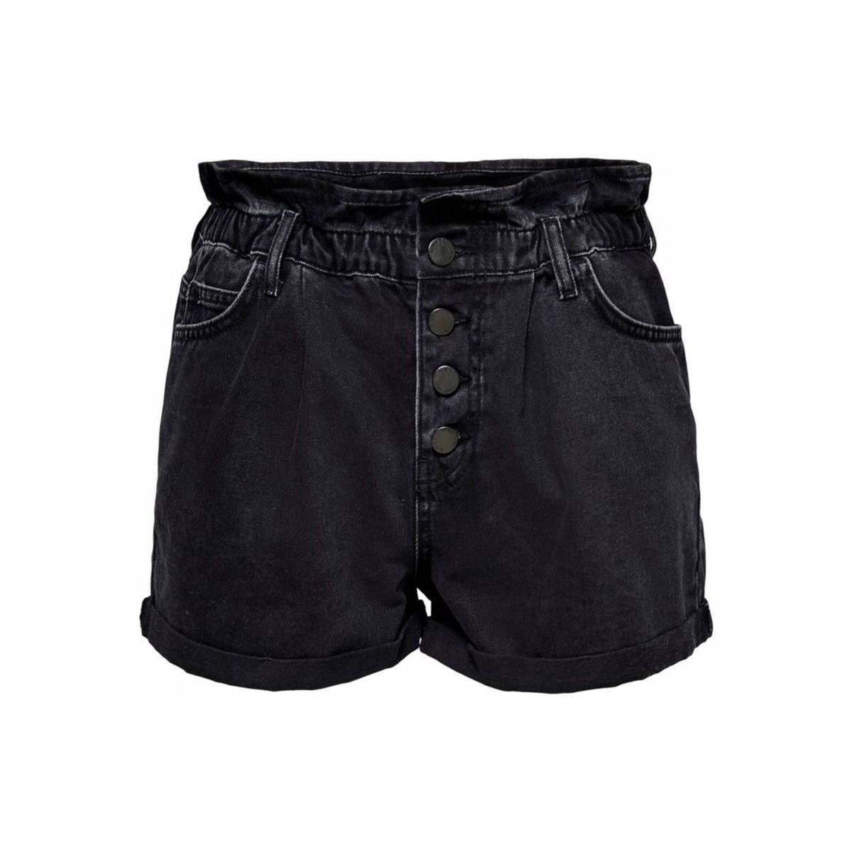 Vêtements Femme Shorts / Bermudas Only 15200196 CUBA-BLACK DENIM Noir