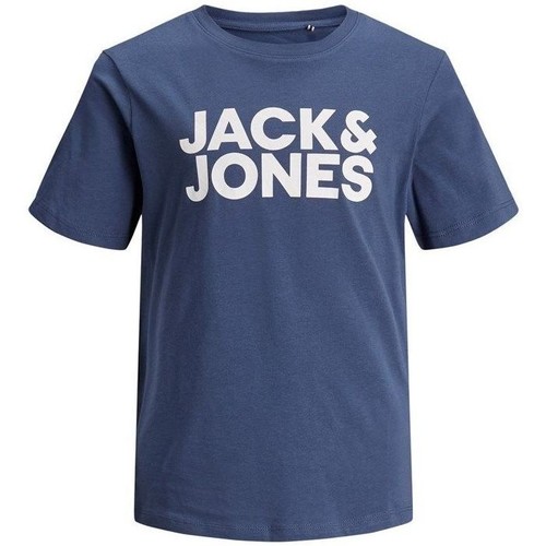Vêtements Garçon T-shirts & Polos Jack & Jones 12152730 LOGO TEE-DENIM BLUE Bleu