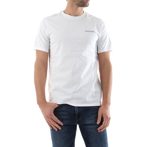 Vêtements Homme Short 36 - T1 - S Vert Dockers 27406 GRAPHIC TEE-0115 WHITE Blanc