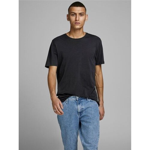 Vêtements Homme T-shirts & Polos Jack & Jones 12156101 JJEORGANIC BASIC TEE-BLACK Noir