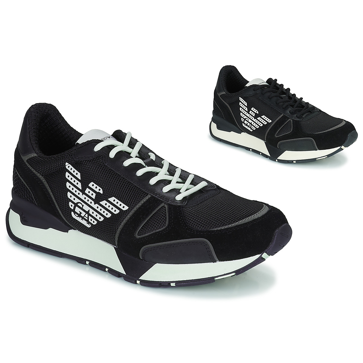 Chaussures Homme Emporio Armani m696 Kids Play logo-tape T-shirt X4X289-XM499-Q428 Noir