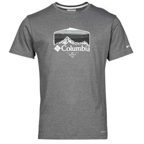 Vêtements Homme T-shirt Garçon Alur Noir Columbia Thistletown Hills  Graphic Short Sleeve City Grey Heather, Hikers Graphic