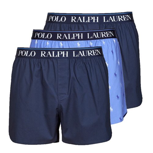 Sous-vêtements Homme Caleçons Polo Ralph Lauren WOVEN BOXER X3 Marine / Marine / Bleu