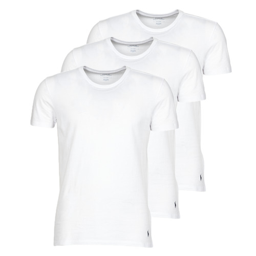 Vêtements T-shirts manches courtes Polo Ralph Lauren CREW NECK X3 Blanc