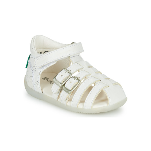 Chaussures Fille Rose is in the air Kickers BIGKRO Blanc
