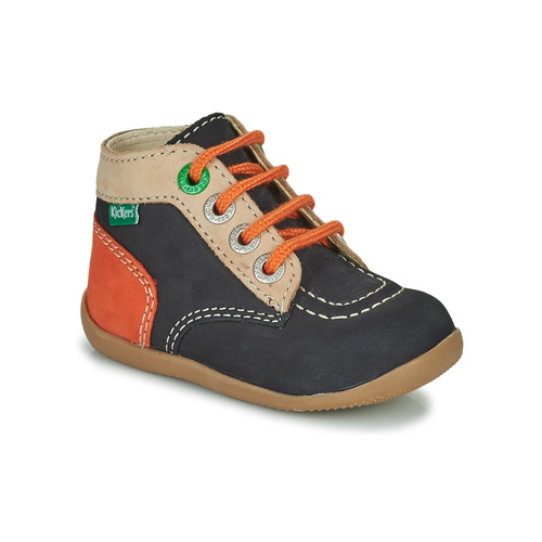 Chaussures Fille Superdry Boots Kickers BONZIP-2 Marine / Beige / Orange