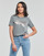 Vêtements Femme T-shirts manches courtes Superdry VINTAGE SCRIPT STYLE COLL TEE Rich Charcoal Marl