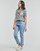 Vêtements Femme T-shirts manches courtes Superdry VINTAGE SCRIPT STYLE COLL TEE Rich Charcoal Marl