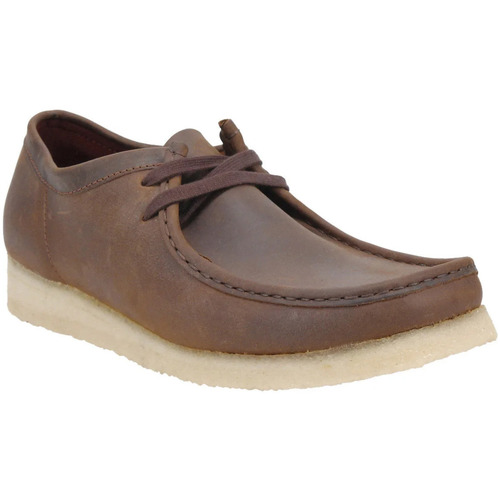 Chaussures Homme Bottines / Boots Clarks WALLABEE 2 BEESWAX Marron