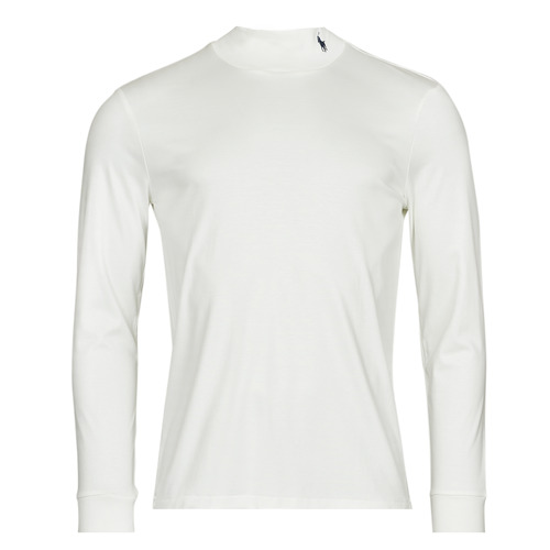 Vêtements Homme mats s polo-shirts Polo Ralph Lauren T-SHIRT PIMA COTON COL CHEMINEE Blanc