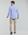 Vêtements Homme Chemises manches longues Polo Ralph Lauren CHEMISE AJUSTEE SLIM FIT EN POPELINE RAYE Bleu / Blanc