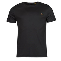 Vêtements Homme T-shirts manches courtes Polo Ralph Lauren T-SHIRT AJUSTE EN PIMA COTON Noir / Polo Black
