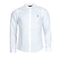 Vêtements Homme Chemises manches longues Polo Ralph Lauren CHEMISE AJUSTEE SLIM FIT EN LIN Blanc
