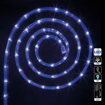 Village De Noël - Lumineux Décorations de noël Et acceptez notre Polique de Protection des Données Guirlande tube LED d'extérieur - 18 m. - Bleu Bleu