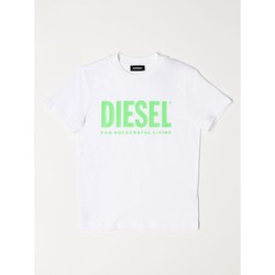 Vêtements Enfant T-shirts & Polos Diesel 00J4P6 00YI9 TJUSTLOGO-100U Blanc