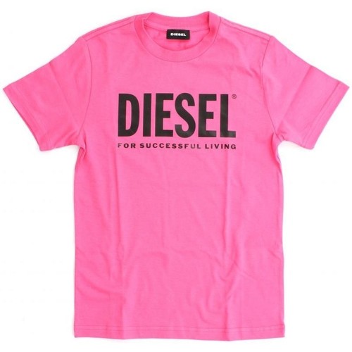 Vêtements Enfant T-shirts & Polos Diesel 00J4P6 00YI9 TJUSTLOGO-K369 Rose