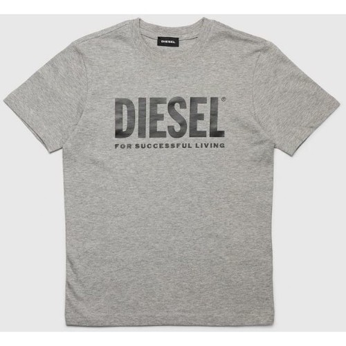 Vêtements Diesel 00J4P6 00YI9 TJUSTLOGO-K963 GREY Gris - Vêtements T-shirts & Polos Enfant 35 