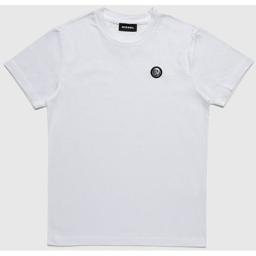 T-shirts & Polos Diesel 00J4YE 00YI9 TFREDDY-K100 WHITE Blanc - Vêtements T-shirts & Polos Enfant 30 