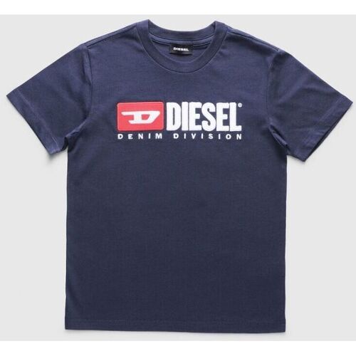Vêtements  Diesel T-JUSTDIVISION 00J47V 00YI9-K80A Bleu - Vêtements T-shirts & Polos Enfant 44 