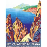 Maison & Déco Tableaux / toiles Editions Clouet Décoration métallique Corse - Calanche de Piana Bleu