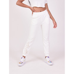 Vêtements Femme Pantalons de survêtement de réduction avec le code APP1 sur lapplication Android Jogging F214117 Blanc