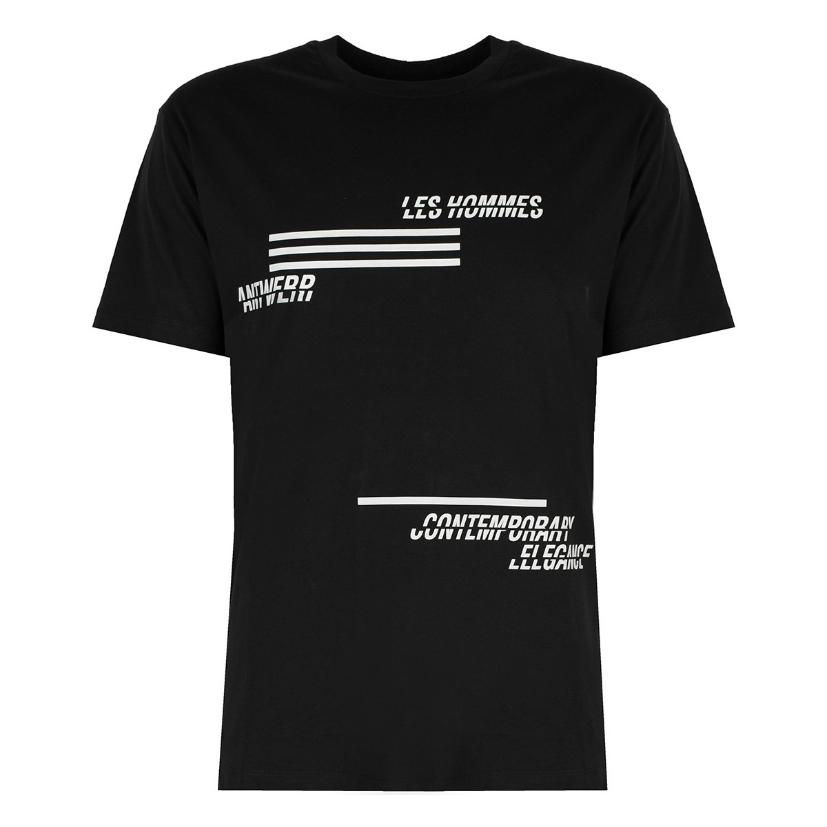 Vêtements Homme T-shirts manches courtes Les Hommes LJT208-700P | Contemporary Elegance Noir