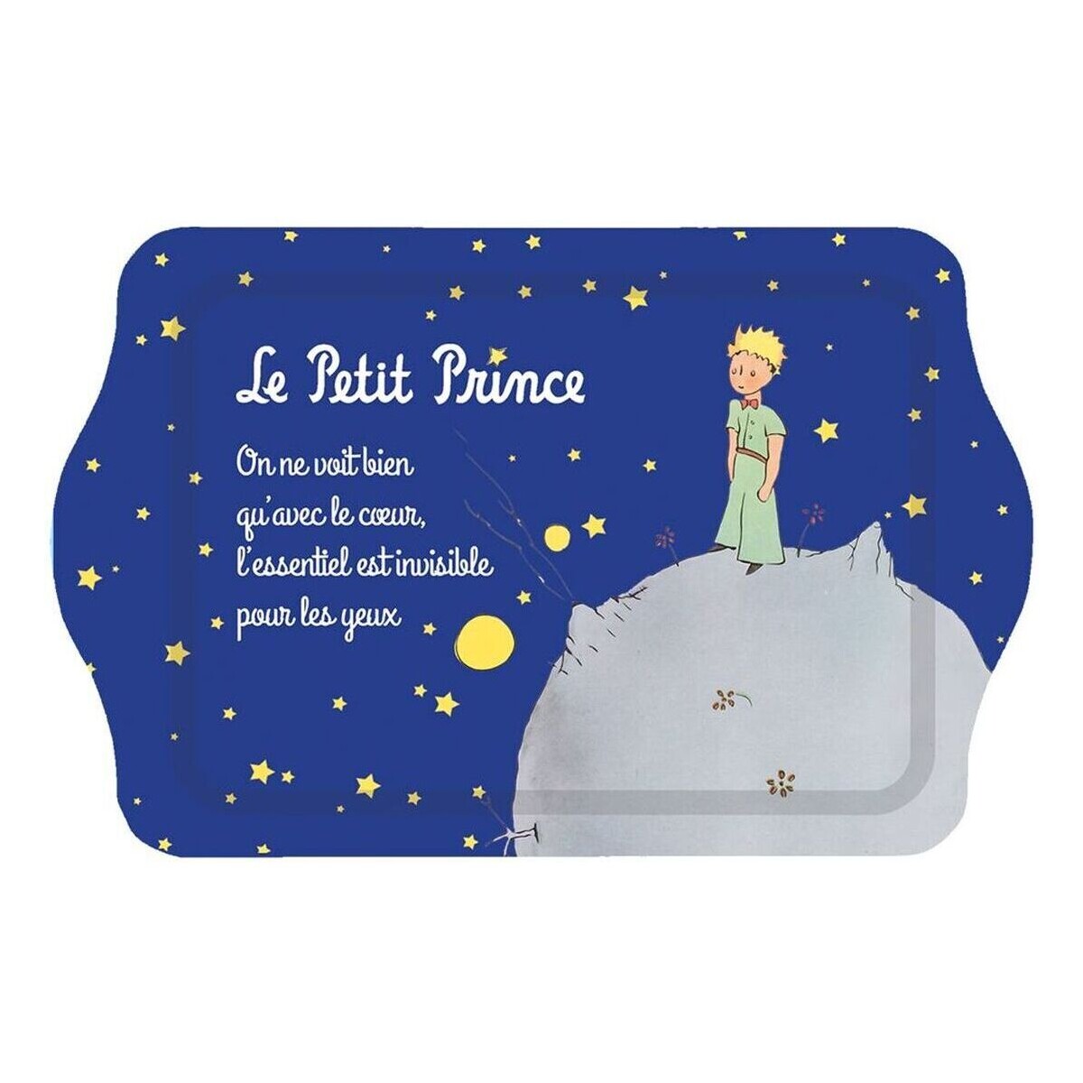 Maison & Déco Vides poches Enesco Plateau vide poche bleu foncé Le Petit Prince 20 x 14 cm Bleu