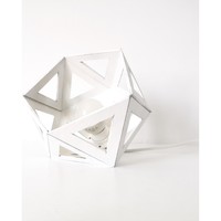Maison & Déco Lampes à poser Leewalia Lampe de chevet Origami blanc Blanc